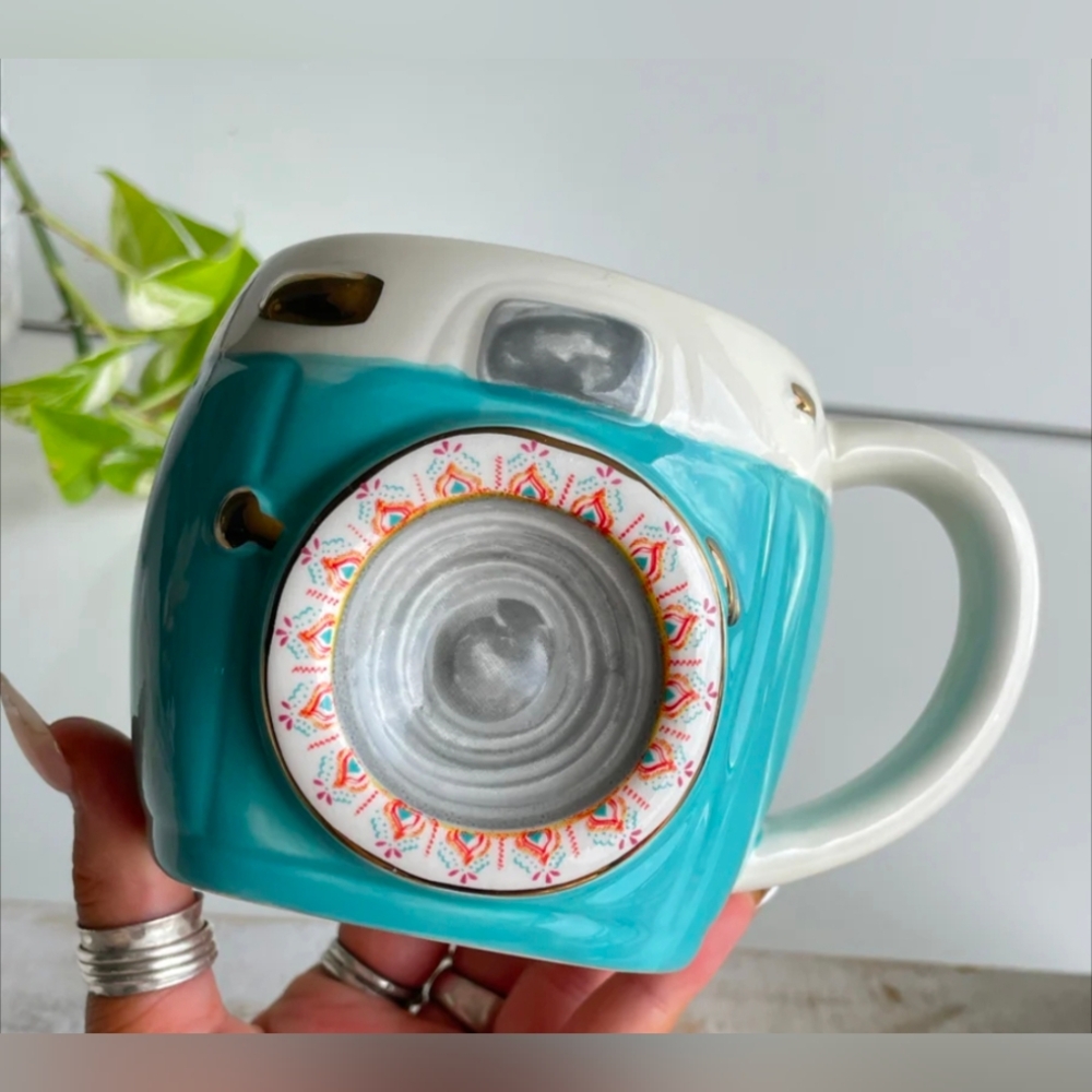 Folk Art Camera Mug- NEW WITH TAGS - Picture 6 of 8